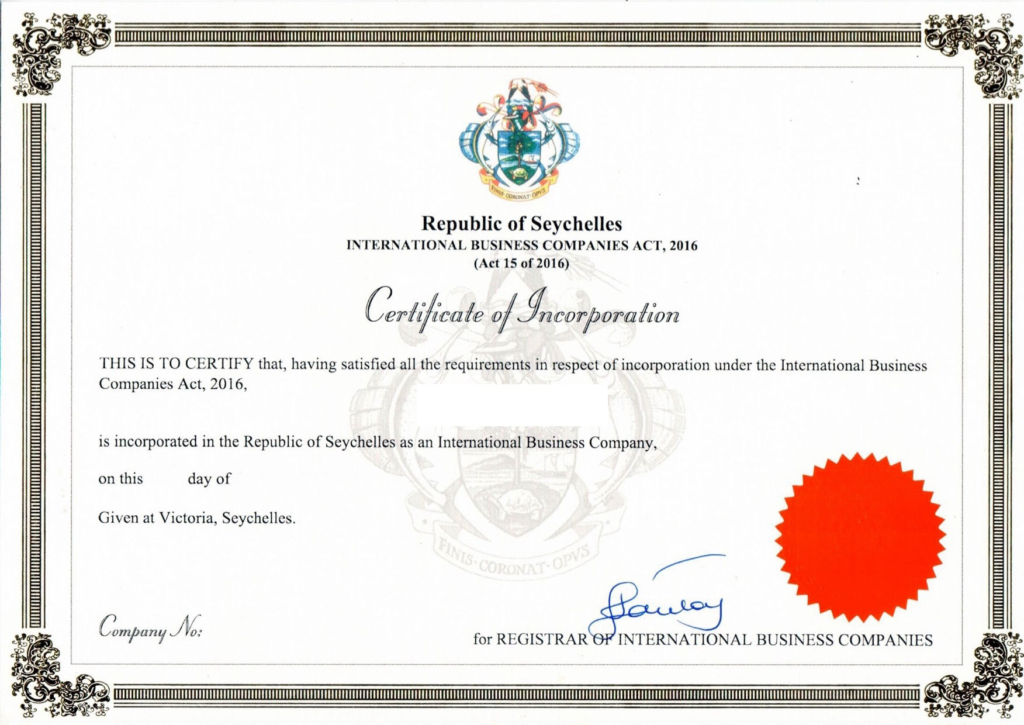 Certificate of Incorporation